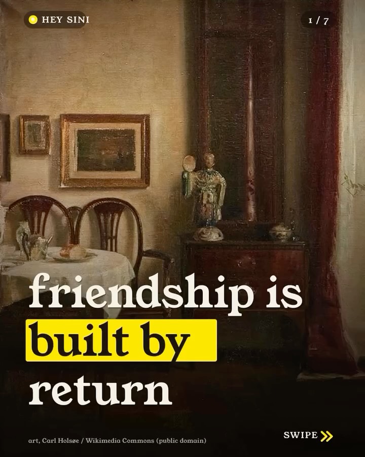 old wisdom sounds grand until you realise it was mostly about ordinary repetition. not better networking. not more personality. a few steady faces, a shared tab